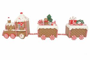 Tren Decoración Navidad Pequeño tren para adornos navideños Factory Outlet Vacaciones Decoración del hogar Hierro tridimensional - Product Image 6