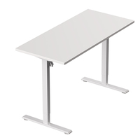 Bureau debout électrique réglable en hauteur, personnalisé OEM, à moteur unique, moderne, pour bureau à domicile, poste de travail ergonomique en métal, 70 kg