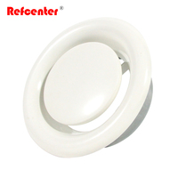 Valve d'air circulaire en métal pour plafond, livraison gratuite, avec revêtement en poudre, sortie en acier