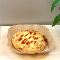 Papier de cuisson jetable carré pour friteuse à air, double face, enduit de silicone, antiadhésif, résistant à l'huile, non toxique, compatible four, écologique