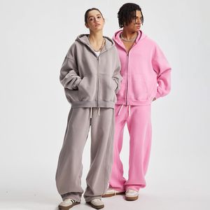 Ensemble sweat-shirt court et pantalon de survêtement ample en molleton pour femme FOXA - Product Image 3