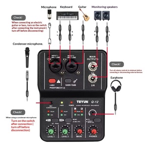 Tarjeta de Sonido de Grabación de <span class=keywords><strong>Computadora</strong></span> Personalizada 2022, Modelo Q12 Sin Necesidad de Instalación de Controladores, Fabricada en China, Molde Personalizado - Product Image 4