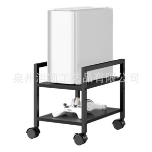 2-Tier Floor Standing Adjustable <b>PC</b> Tower <b>Stand</b> for Desktop <b>PC</b> Storage - Product Image 5