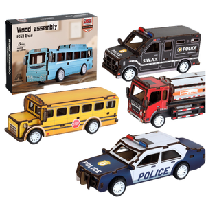 Rompecabezas 3D de madera, kit de construcción de modelos de vehículos especiales surtidos para adolescentes de 7 a 14 años, juguete educativo, regalo de montaje - Product Image 1