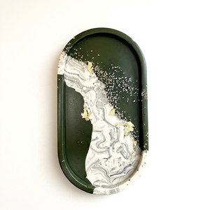 Elegant Modern Rectangle Resin Eco-Friendly Serving Plate Decorative Vanity Organizer <b>Tray</b> for Jewelry Candles <b>Perfume</b> Bathroom - Product Image 1