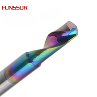 Fraise à queue en carbure à une dent, revêtement DLC pour fraisage CNC de l'aluminium, queue de 3,175 mm