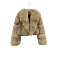Chinesischer Großhandelspreis Luxuriöser Wintermantel Atmungsaktiver Komfortabler Damen Kurzer Echtpelzmantel Jacke