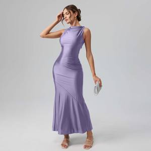 Offre Spéciale Slim Fit dos nu fente tempérament élégant longue jupe robe de soirée - Product Image 2