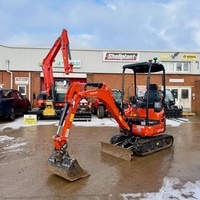 Mini-chenillard Kubota U17-3 haute flexibilité pour l'aménagement paysager et la démolition en intérieur, excavatrice légère de 3700 lb