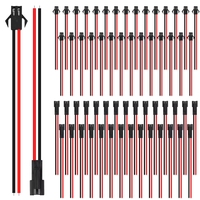 ZYSY 10 paires de connecteurs de câble JST SM 2 broches mâle-femelle de 15 cm, câble terminal 20AWG pour éclairage LED
