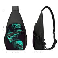Sac de poitrine à bandoulière unique de grande capacité imprimé sur mesure matériau en polyester durable de conception antivol à la mode pour hommes