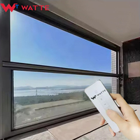Fenêtre surélevée panoramique en verre en alliage d'aluminium à détection de pluie intelligente Écran pliant coulissant vertical automatique insonorisé