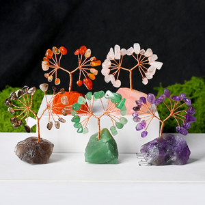 Bán Buôn Nguyên Liệu Tự Nhiên Đá Cơ Sở Tinh Thể Tiền Cây Sỏi Thạch Anh Đá Quý Lá Pha Lê Cây Cho Phong Thủy Trang Trí - Product Image 2