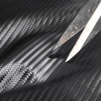 Tissu en fibre de carbone de haute résistance 100% 3k 6k 12k 200gsm~600gsm sergé uni pour matériaux de construction