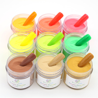 En vrac 1oz/28g bouteille Nude/rose/clair/néon couleurs séchage rapide ongles français crémeux acrylique trempage 3 1 poudre poudre haute visibilité