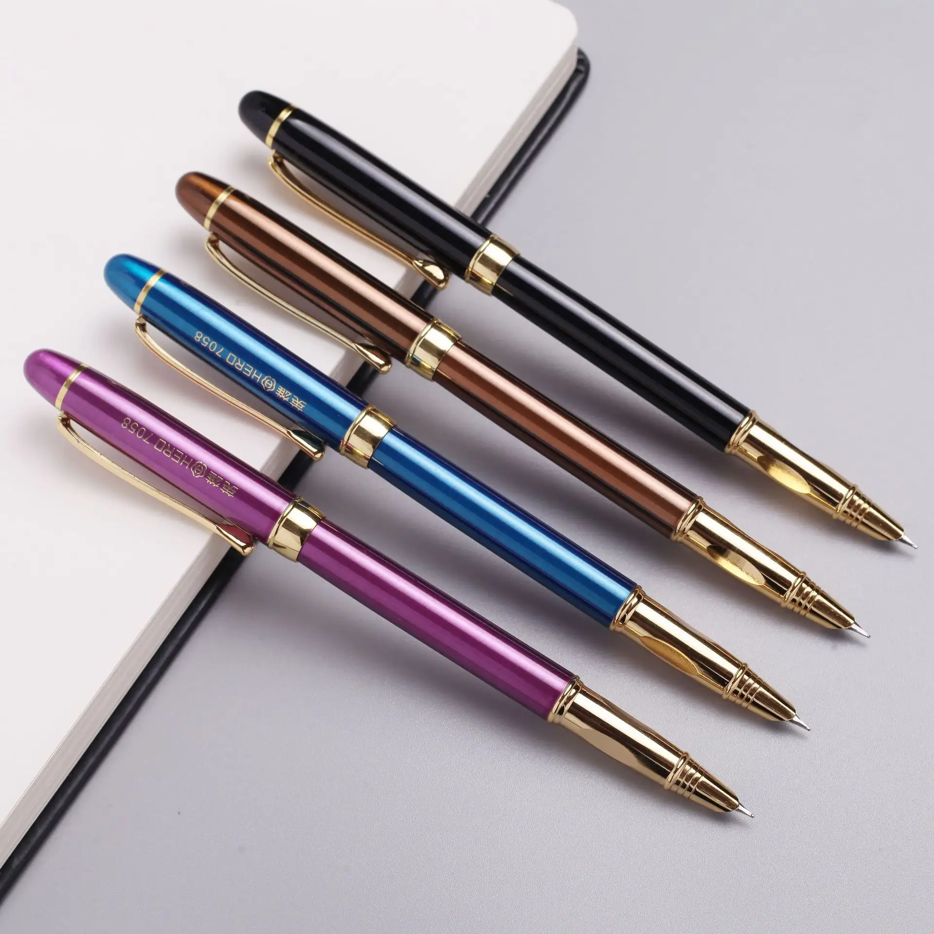GemFully новые стили оптом 0,38 мм перьевая Студенческая металлическая перьевая ручка для бизнес-школы