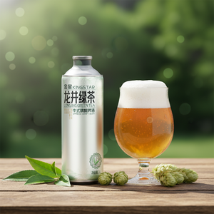Kingstar 1L*6 Bière artisanale au blé premium 4,1% d'alcool, aromatisée au thé vert Longjing, bière chinoise en canette, en bouteille et en boîte - Product Image 6