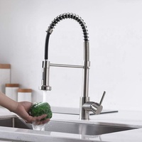 SUS304 mélangeur de cuisine brossé robinet de salle de bains Commercial en acier inoxydable de haute qualité et à bas prix