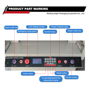 <span class=keywords><strong>Coupe</strong></span>-papier et trancheuse électrique automatique Kaijie 450Z 450 mm, épaisseur 40 mm, équipement d'impression métallique, vente directe usine, transfrontalier - Product Image 4