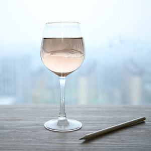 300ml 10 onces <span class=keywords><strong>Raymond</strong></span> plage côtelé poisson Brandy verres cadeau créatif intégré 3D requin cristal Cocktail rouge verre à vin tasse - Product Image 4