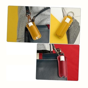 Cross-border single-pack lipstick <b>leather</b> case pendant carrying lipstick, lipstick <b>keychain</b>, small item <b>leather</b> protective case - Product Image 2