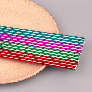 25 pailles en papier biodégradables jetables, pailles en papier couchées et dorées colorées, pâtisseries de fête, pailles décoratives pour boissons - Product Image 4
