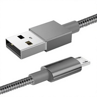 Câble micro USB tressé en nylon avec noyau en aluminium - 1 mètre pour la charge et la synchronisation des données, compatible avec J7/S7/S6 Kindle Fire Fire HD