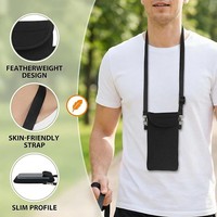 Pochette de transport universelle en néoprène pour téléphone portable avec logo personnalisé et cordon de cou pour hommes et femmes