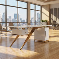 Commode de bureau moderne haut de gamme avec tiroirs – Meuble de bureau durable en bois et métal pour immeuble de bureaux, villa, maison – Écologique