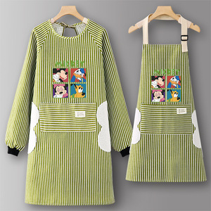 Tablier de <span class=keywords><strong>cuisine</strong></span> personnalisé pour femme, à manches longues, en coton, avec motif dessin animé/<span class=keywords><strong>anime</strong></span>, résistant à l'eau et aux produits chimiques - Product Image 2