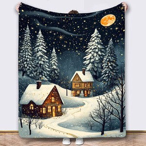 Merry Christmas Reindeer Truck Flannel <b>Blanket</b> Throw <b>Blanket</b> Nap <b>Blanket</b> Party Decor Xmas Gift Reversible Cozy Warm Custom Print - Product Image 6