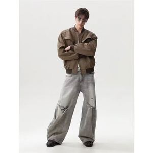 Dropshipping Veste <span class=keywords><strong>Homme</strong></span> Tendance Urbaine de Marque Pluck Handsome, Coupe Ample Style Utilitaire, Printemps-Automne, Vêtement d'extérieur - Product Image 5