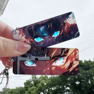Porte-clés cartoon Anime Fushiguro Megumi <span class=keywords><strong>Gojo</strong></span> Satoru <span class=keywords><strong>yeux</strong></span> rectangulaire pendentif acrylique carte transparente Jujutsu Kaisen - Product Image 3