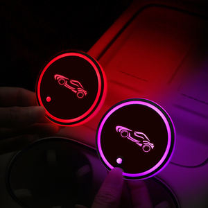 <b>Car</b> Glowing Cup Holder Mat Vehicle Ambient Light Non Slip Cup Pad Decorative Accessory LED Light-Up <b>Car</b> <b>Coaster</b> - Product Image 2