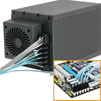Boîtier de stockage à 5 baies Hot Swap pour disques durs 3,5 "/2,5" SAS SATA3, avec 3 positions pour lecteurs optiques et module de conversion en 5 positions pour disques durs