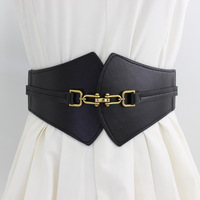 Ceinture Élastique Large à Boucle en Alliage, Accessoire de Vêtement pour Femme, Utilisation Quotidienne ou Festivités