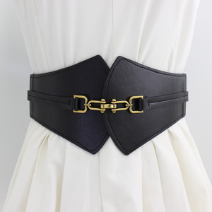 Thời trang đàn hồi đàn hồi rộng dây thắt lưng của phụ nữ phụ kiện quần áo co giãn hợp kim khóa cho hàng ngày hoặc bên sử dụng vành đai - Product Image 4