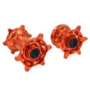 Pour <span class=keywords><strong>KTM</strong></span> 125-530 2003-2017 Motos Nouveau CNC Billet Orange MX Roues Avant et Arrière Moyeux Ensemble - Product Image 1
