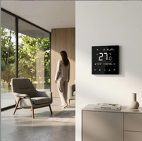 Termostato Digital Táctil Faluokan, Temporizador Multi-idioma, ABS Ignífugo, Memoria de Energía, Control Remoto, Temperatura Ambiente