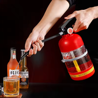Distributeur de boissons à pompe manuelle en forme d'extincteur 1,5 L – Seau à bière et whisky – Distributeur de fût de bière – Barils en plastique pour vin