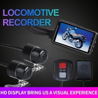 Caméra de tableau de bord pour moto 3 "1080p hd Casque Moto Vélo Moto WiFi Double Caméra Dvr Vision Nocturne Étanche Enregistreur de Conduite