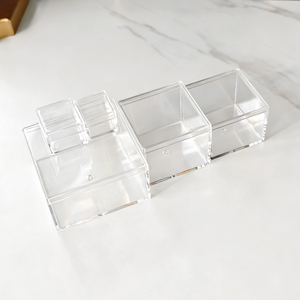 Boîte <span class=keywords><strong>carrée</strong></span> transparente en acrylique PS avec couvercle, boîte <span class=keywords><strong>de</strong></span> <span class=keywords><strong>rangement</strong></span> anti-poussière pour bonbons, boîte d'emballage <span class=keywords><strong>carrée</strong></span>, boîte <span class=keywords><strong>de</strong></span> présentation pour figurines, bijoux et cadeaux - Product Image 3