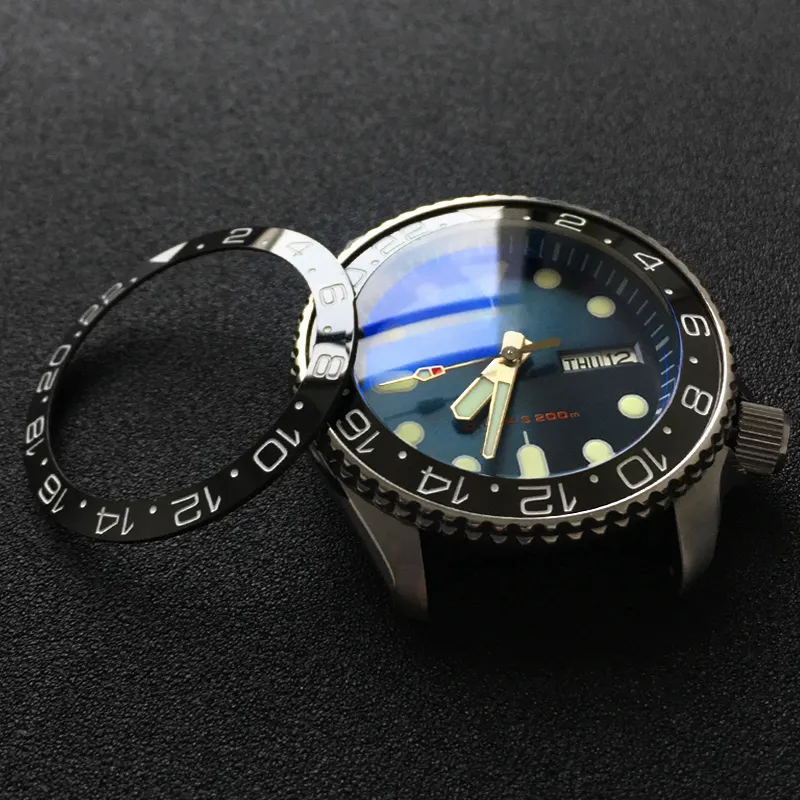 Viền Lắp Bằng Gốm Có Rãnh 38*30.6Mm Cho Seiko SKX007 GMT-Phụ Tùng Đồng Hồ Chính