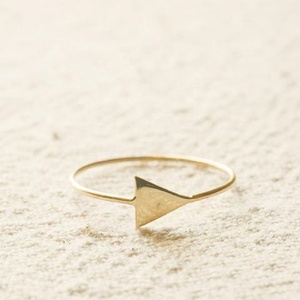Bagues minimalistes en or pour l'index, argent sterling 925, <span class=keywords><strong>bague</strong></span> de fiançailles triangulaire - Product Image 1