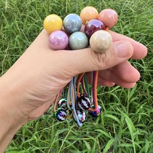 Mylulu Miễn Phí Mẫu Acrylic Đàn Hồi Tóc Sợi Dây Thừng Ban Nhạc Huỳnh Quang Kẹo Màu Hình Học Bóng Tóc Vòng Tròn Cho Trẻ Em - Product Image 2