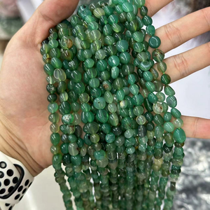 Matériaux bruts pour la fabrication de bijoux : Perles en pierre d'obsidienne <span class=keywords><strong>acajou</strong></span> de forme libre 6*8mm, brin de 38cm - Product Image 4