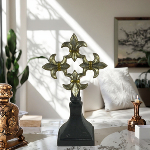 Ornement <span class=keywords><strong>de</strong></span> table en forme <span class=keywords><strong>de</strong></span> croix décorative traditionnelle en résine, fait main, pour anniversaire et décoration intérieure - Product Image 2