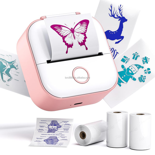 Wholesale Portable Mini Printer Phomemo T02 for Smart Phone Sticker Barcode Label Photo 57mm Thermal Printer in Stock