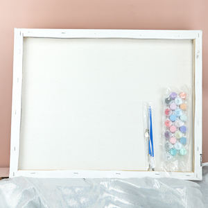 Commercio all'ingrosso tramonto <span class=keywords><strong>mare</strong></span> rosa pittura da numeri con cornice in legno pittura digitale della parete per la decorazione della casa - Product Image 5