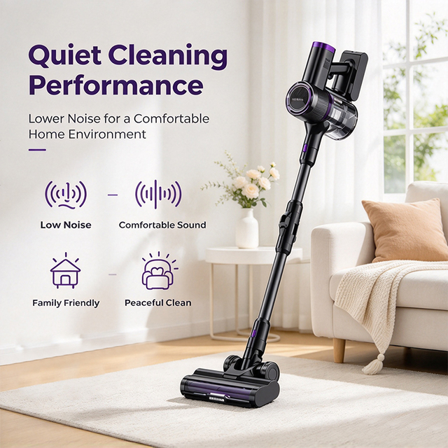Handheld Cordless Vacuum Cleaner with Brushless Motor Dry Function Bagless for Home Car Hotel-Battery Powered Electric Source